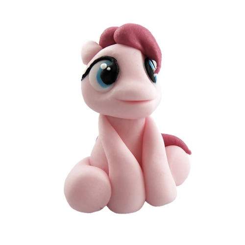Figurka cukrowa ozdoby na tort konik dekoracje urodzinowe kucyk pony różowy